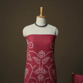 Kutch tie-dye satin cotton bandhani 3pc unstitched dress
