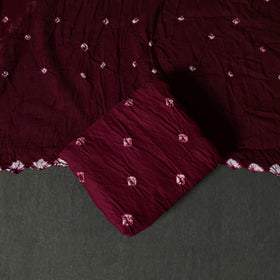 Kutch tie-dye satin cotton bandhani 3pc unstitched dress