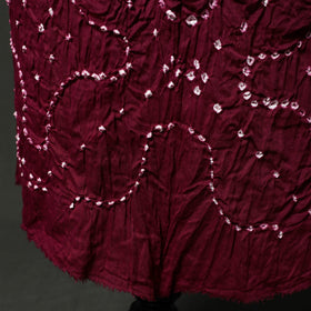 Kutch tie-dye satin cotton bandhani 3pc unstitched dress