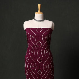 Kutch tie-dye satin cotton bandhani 3pc unstitched dress