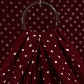 Maroon - kutch tie-dye satin cotton bandhani fabric 62