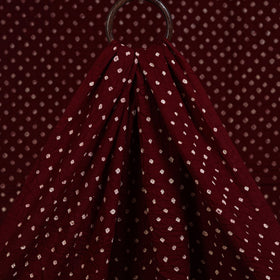 Maroon - kutch tie-dye satin cotton bandhani fabric 62