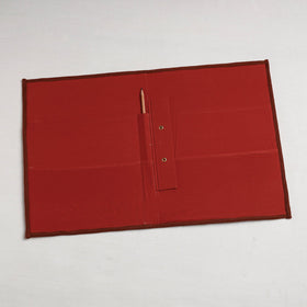 Maroon Lambani Mirror & Patchwork Embroidery Cotton File Folder 