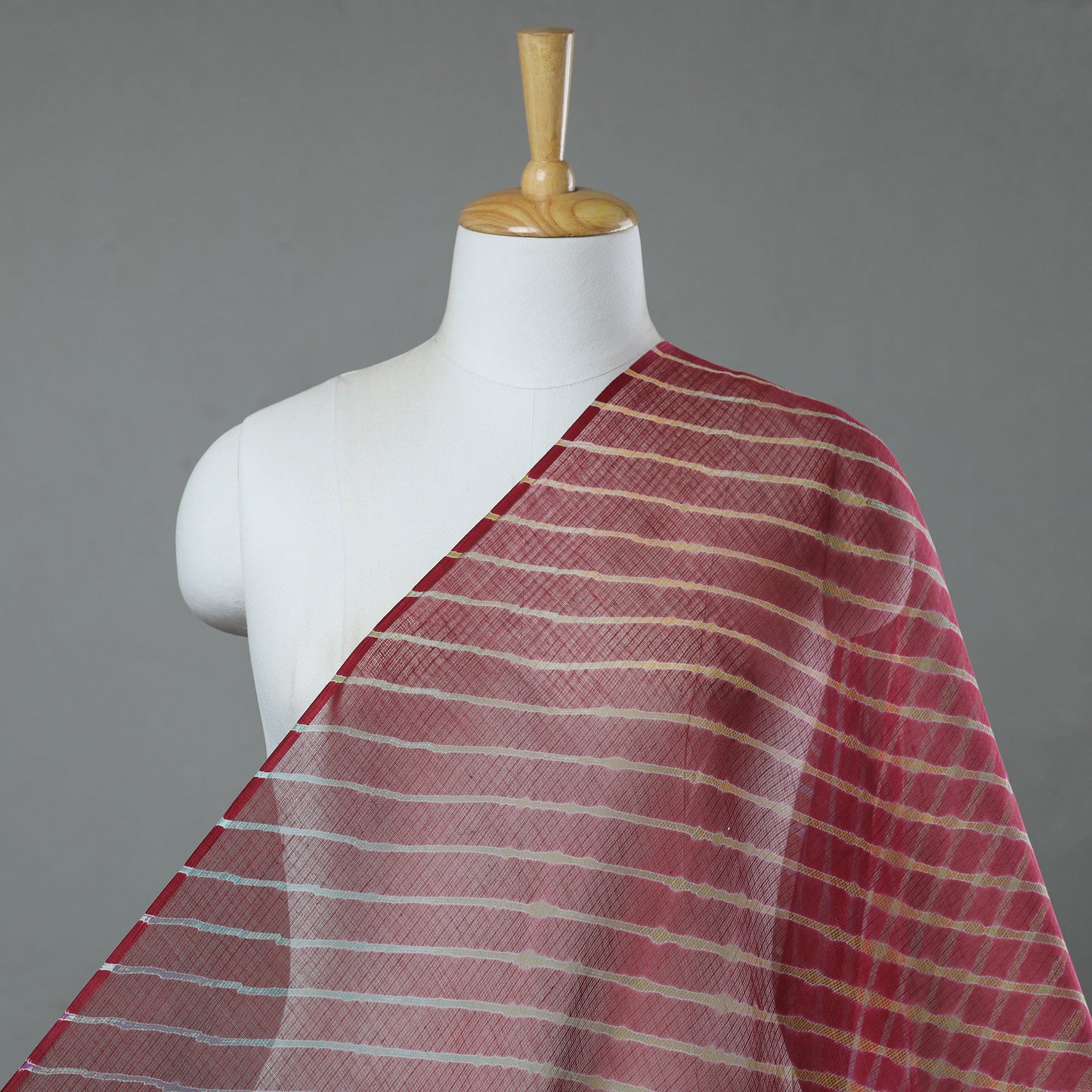  Leheriya Tie-Dye Kota Doria Cotton Fabric 01 Online at iTokri.com