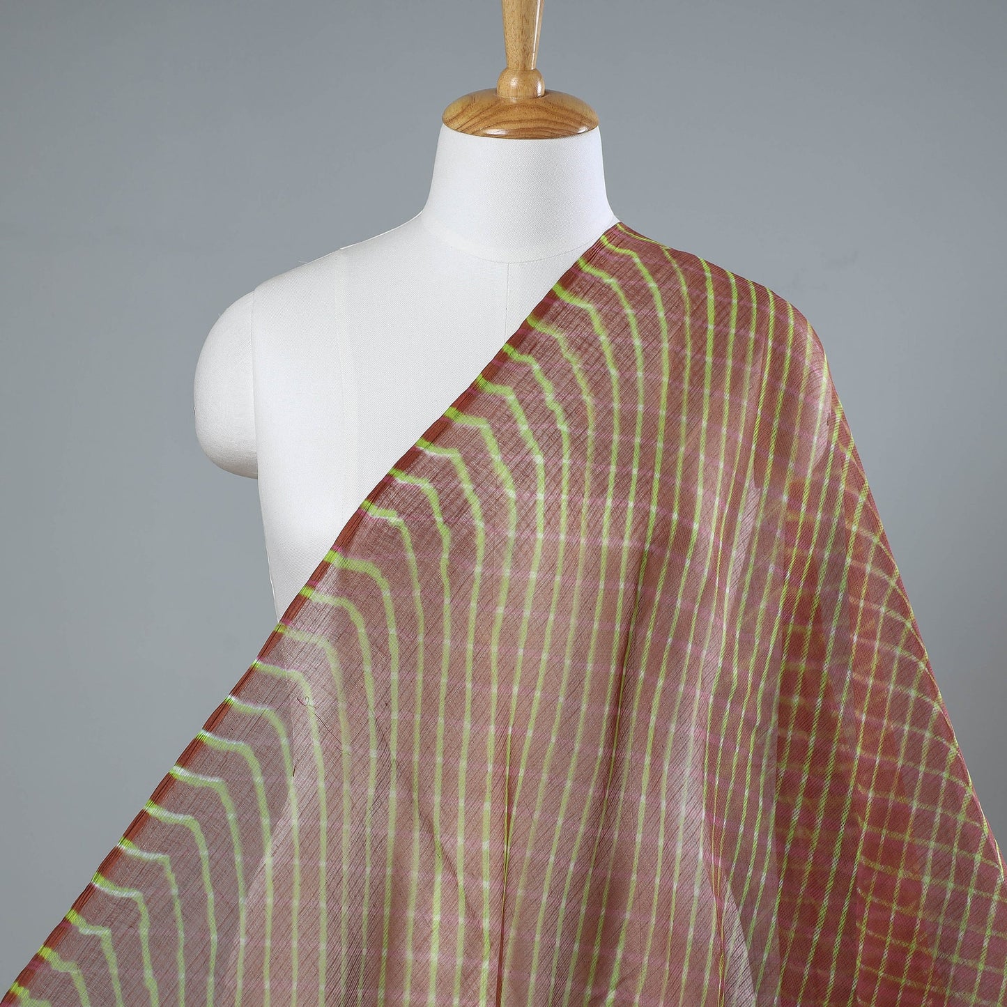  Leheriya Tie-Dye Kota Doria Cotton Fabric Online at iTokri.com