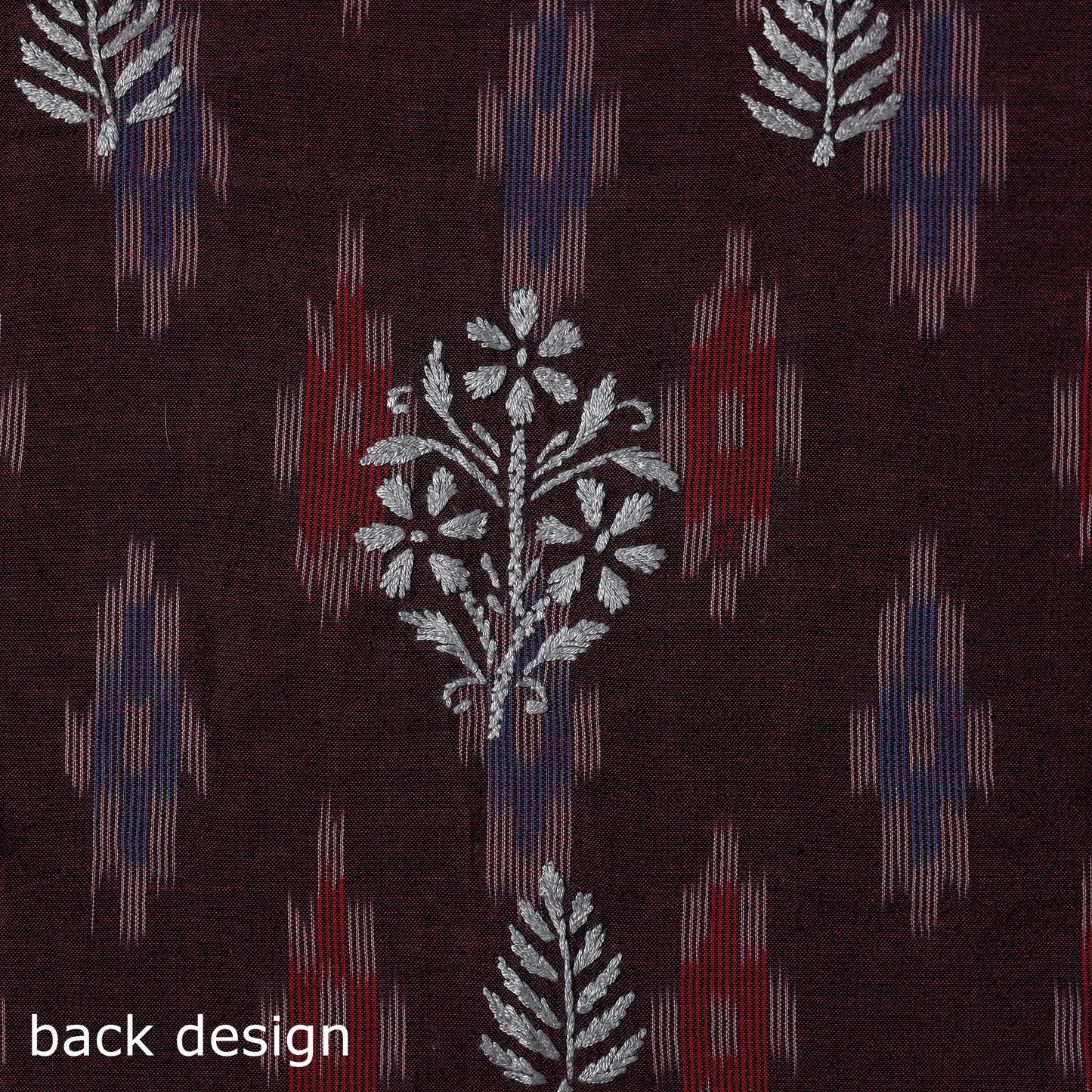 Lucknowi chikankari work pochampally ikat unstitched kurta