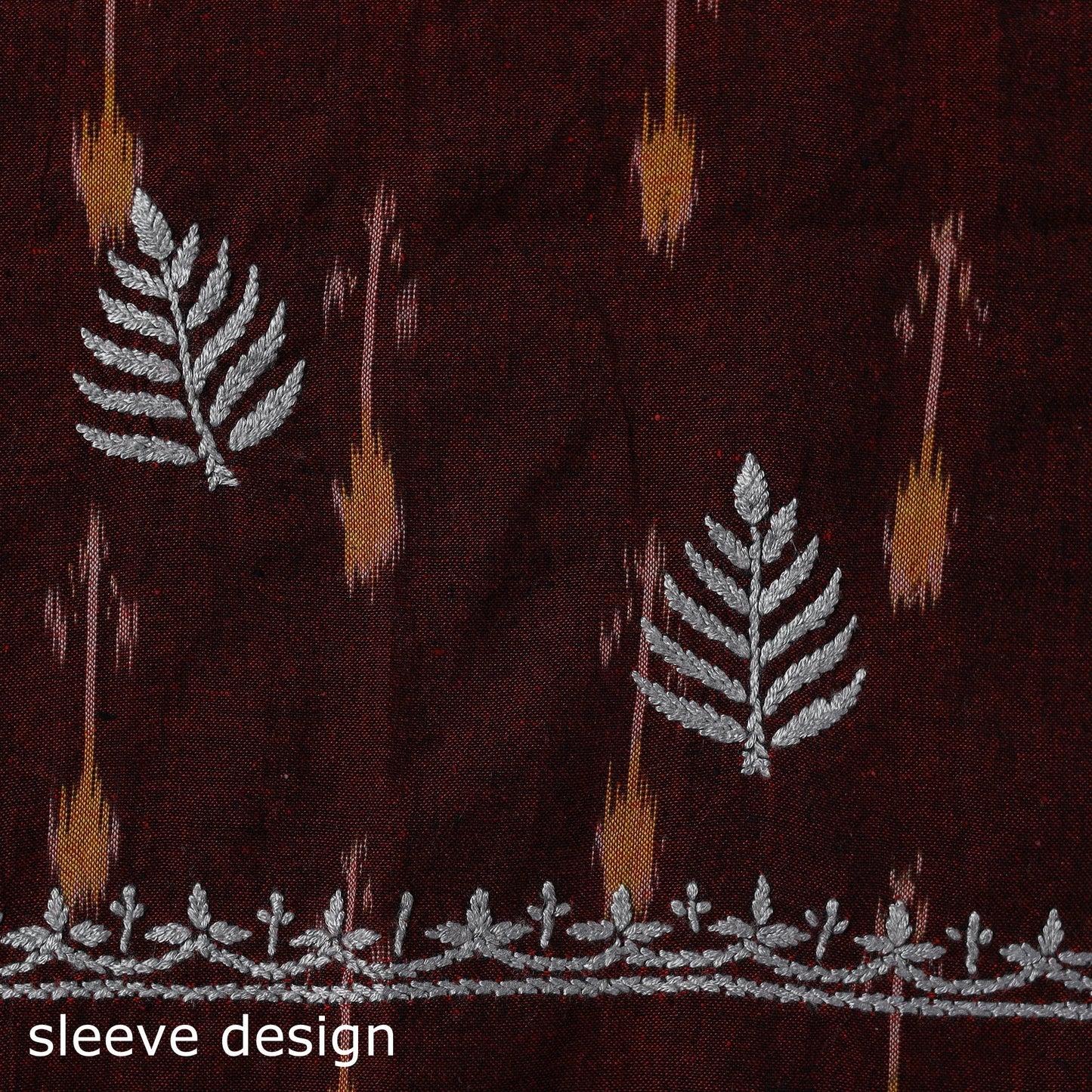 Lucknowi chikankari work pochampally ikat unstitched kurta