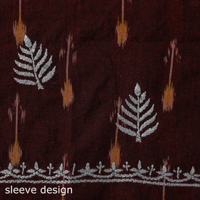 Lucknowi chikankari work pochampally ikat unstitched kurta