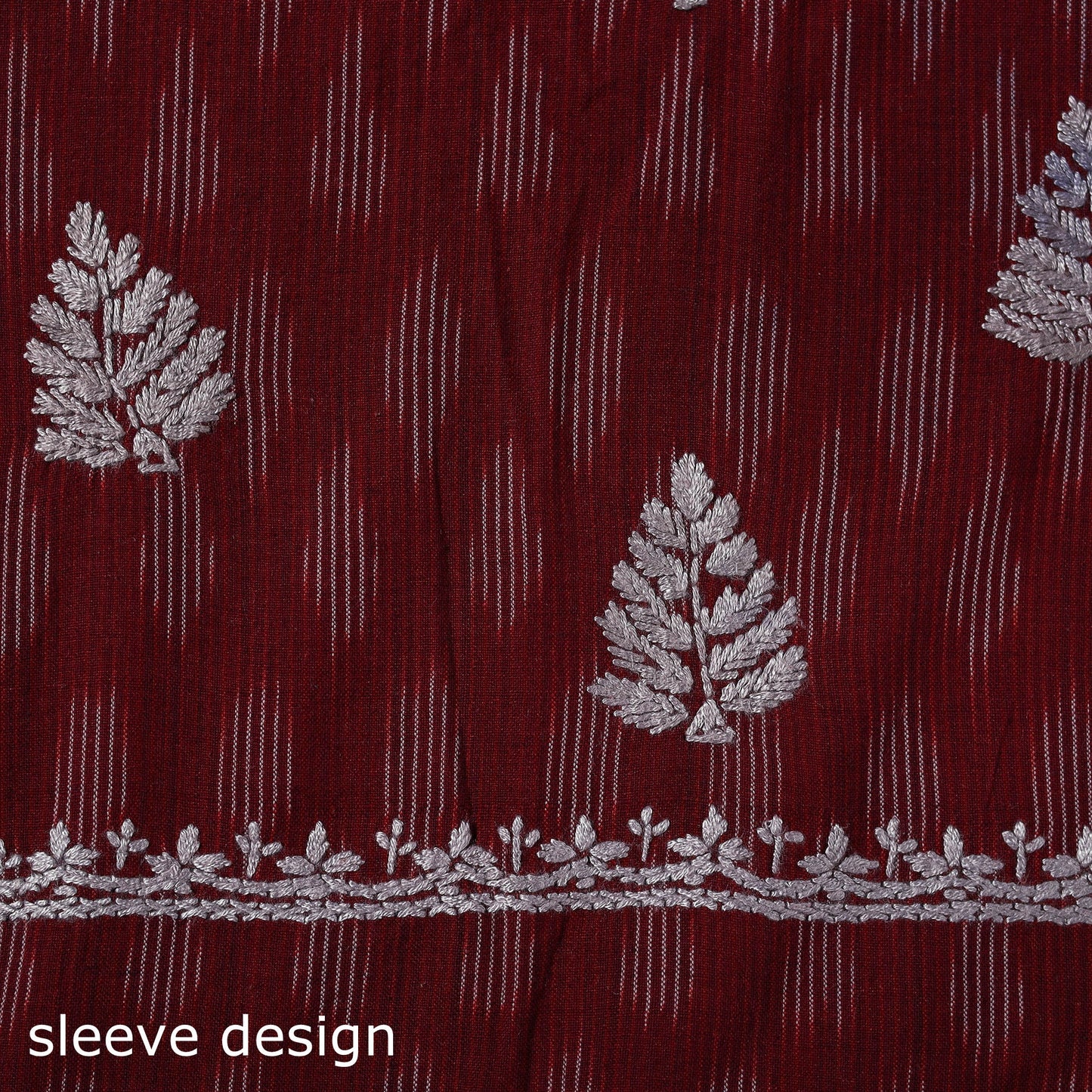 Lucknowi chikankari work pochampally ikat unstitched kurta