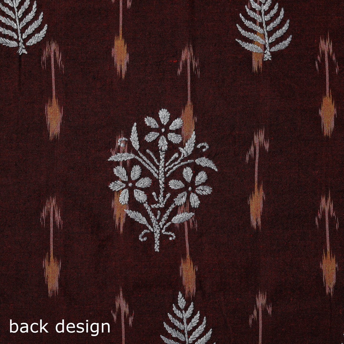 Lucknowi chikankari work pochampally ikat unstitched kurta