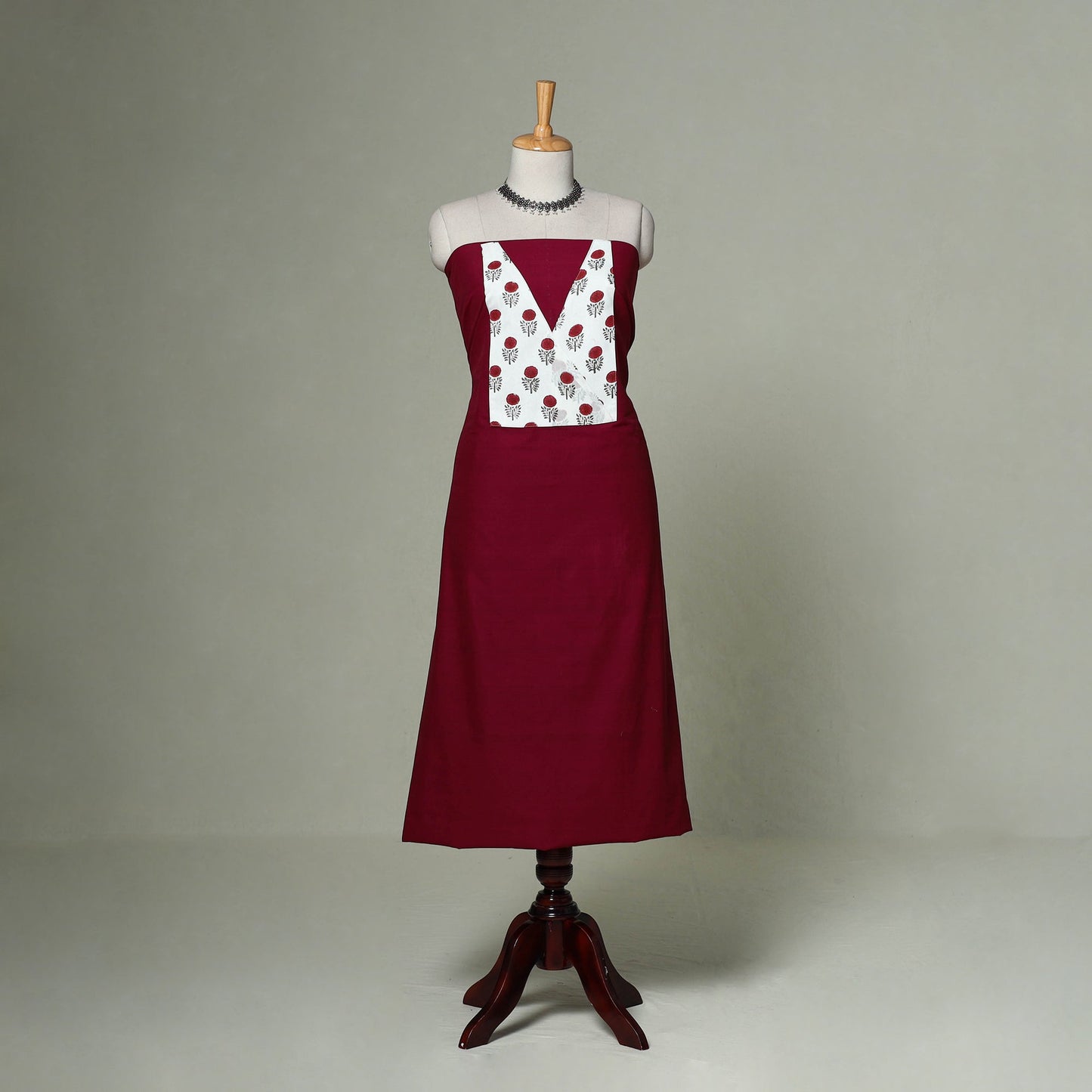 Mangalagiri handloom cotton patchwork unstitched kurta