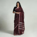 Buy Mangalagiri Handloom Silk Cotton Check Saree with Zari Border Online at iTokri.com