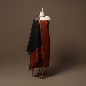 Mangalagiri natural dyed 3pc unstitched dress material 11