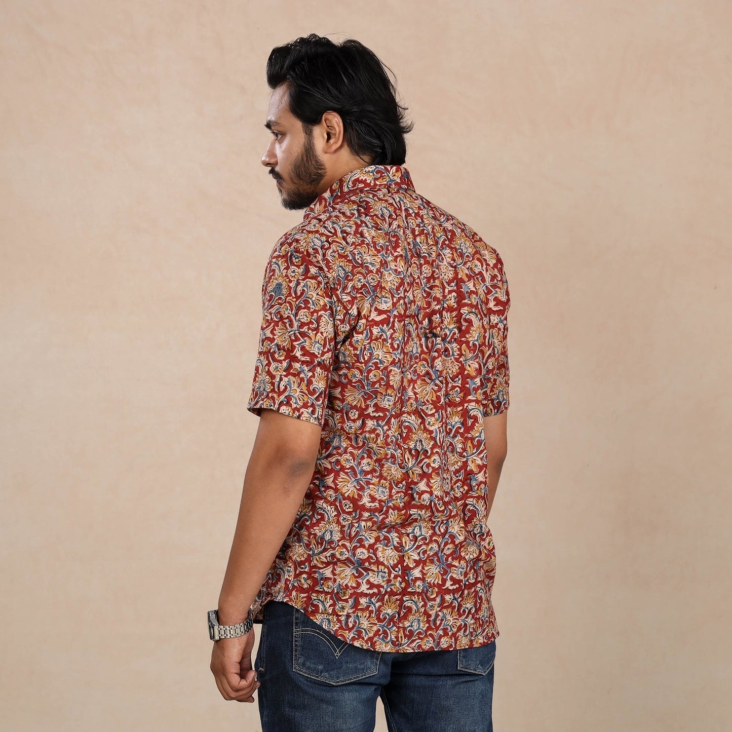 Kalamkari Block Printed Men Shirt