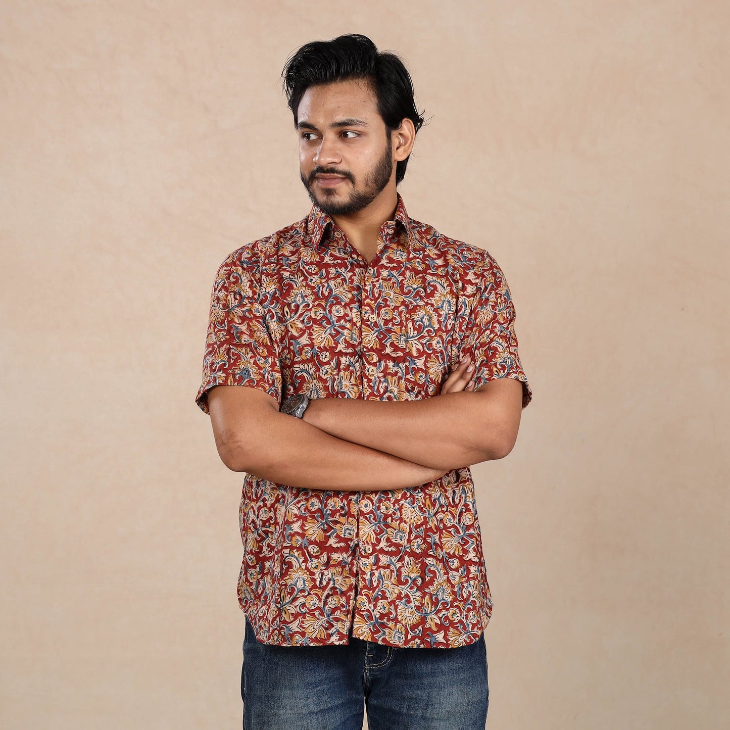 Kalamkari Block Printed Men Shirt