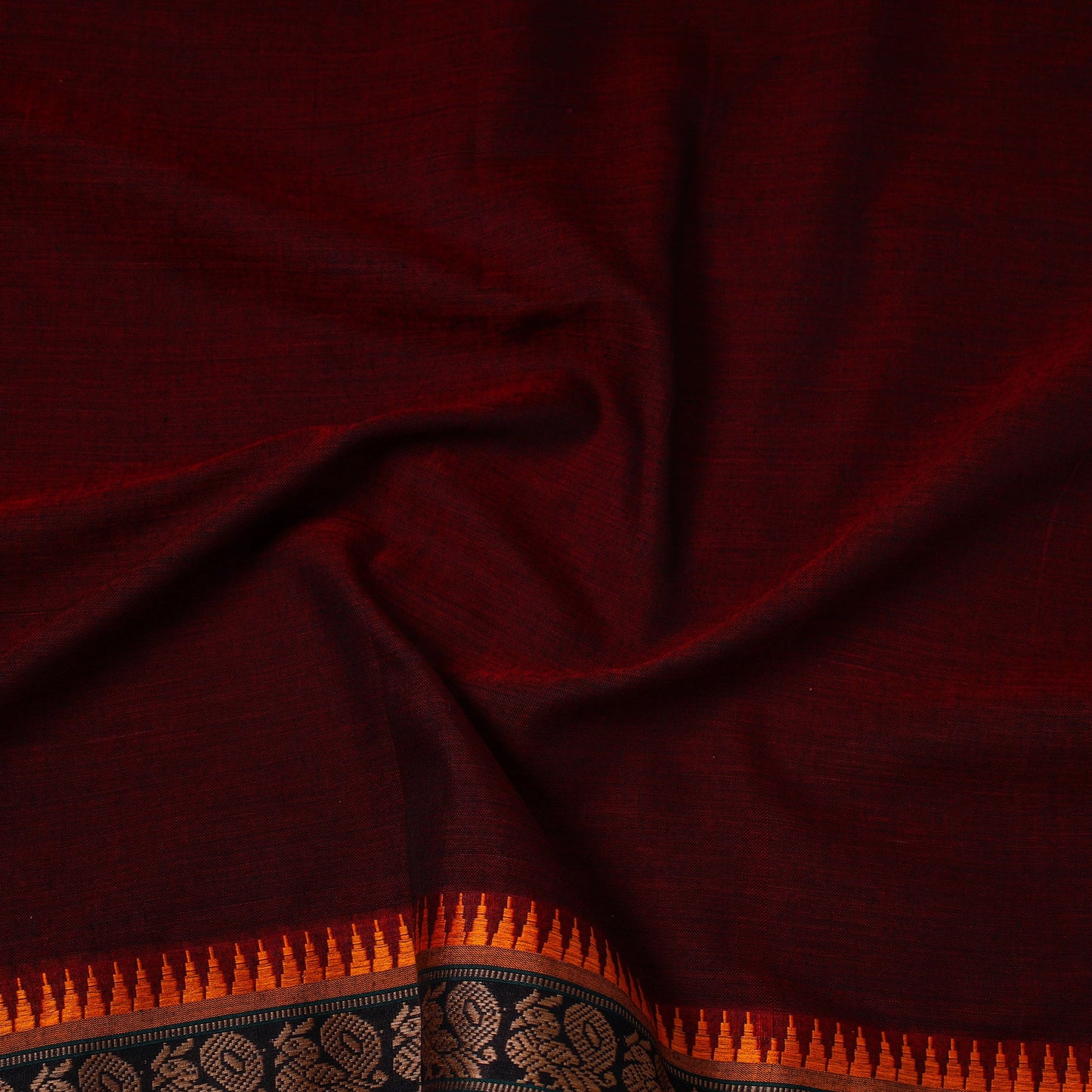  Maroon Mercerised Cotton Dharwad Fabric
