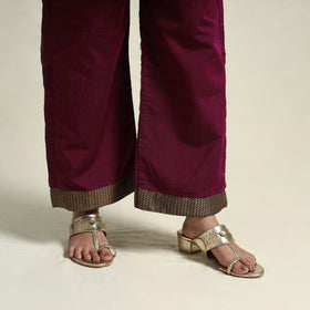 Mercerised Cotton Maroon Dharwad Kurta Set with Palazzo & Dupatta