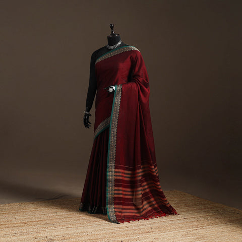 Mercerised cotton dharwad saree with thread border 19