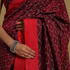 Mercerised Cotton Handloom Pochampally Ikat Saree