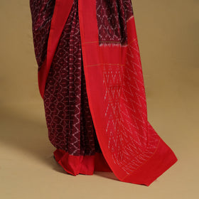 Mercerised Cotton Handloom Pochampally Ikat Saree