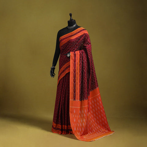 Mercerised cotton handloom pochampally ikat saree 43