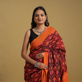 Mercerised Cotton Handloom Pochampally Ikat Saree