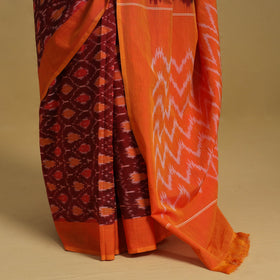 Mercerised Cotton Handloom Pochampally Ikat Saree