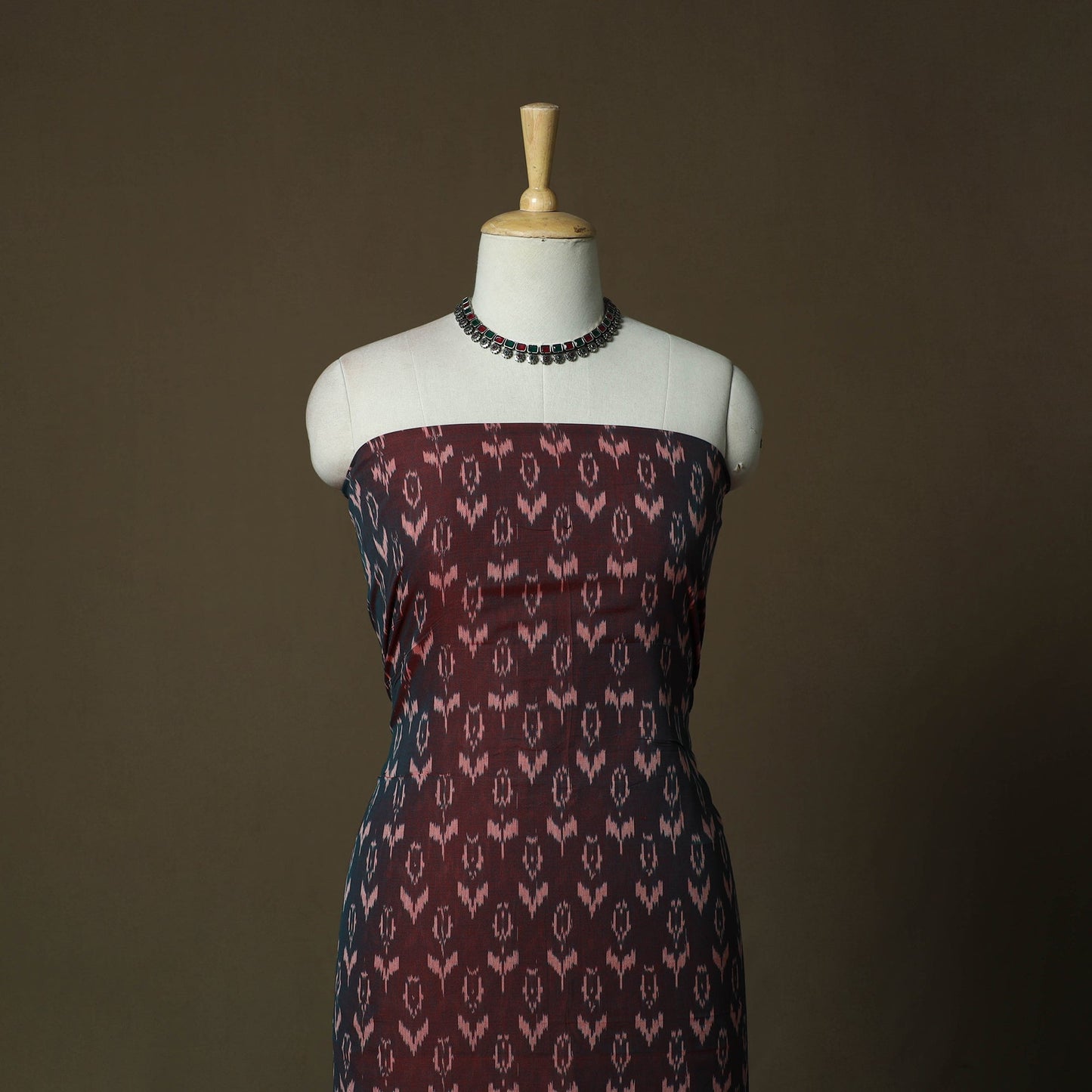 Handloom mercerised cotton pochampally ikat 2pc unstitched