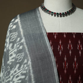 Handloom mercerised cotton pochampally ikat 2pc unstitched