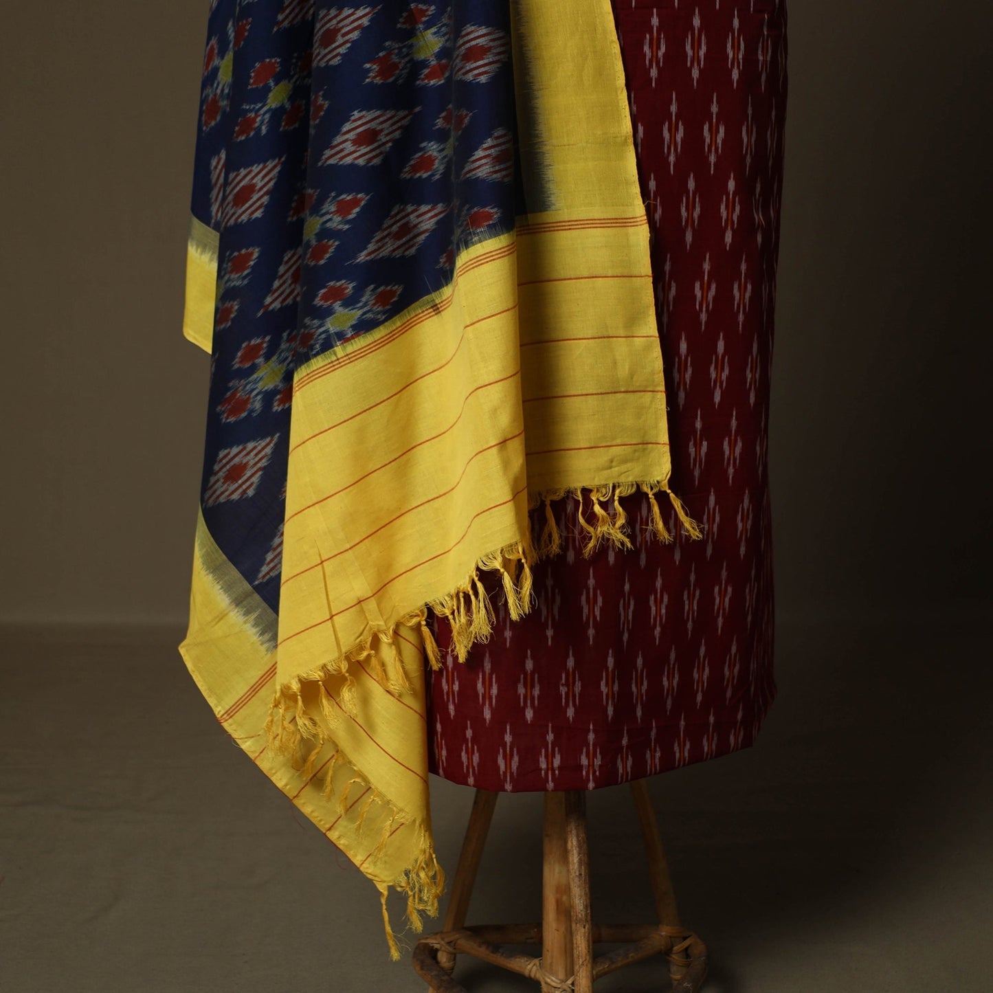 Handloom mercerised cotton pochampally ikat 2pc unstitched
