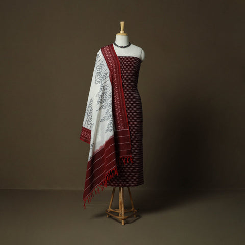 Handloom mercerised cotton pochampally ikat 2pc unstitched