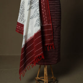 Handloom mercerised cotton pochampally ikat 2pc unstitched