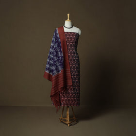 Handloom mercerised cotton pochampally ikat 2pc unstitched