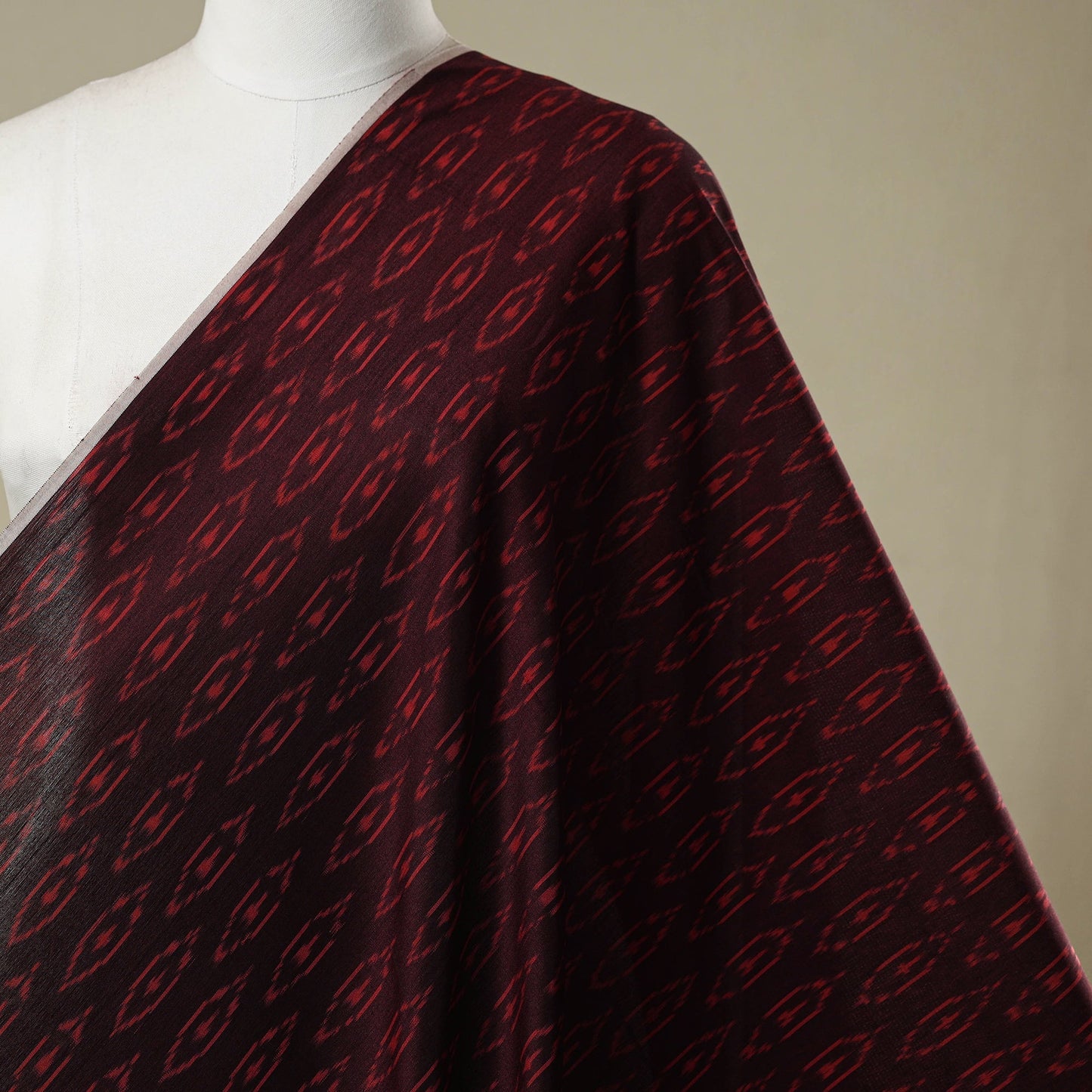 Mercerised cotton pochampally ikat fabric 10 - handcrafted