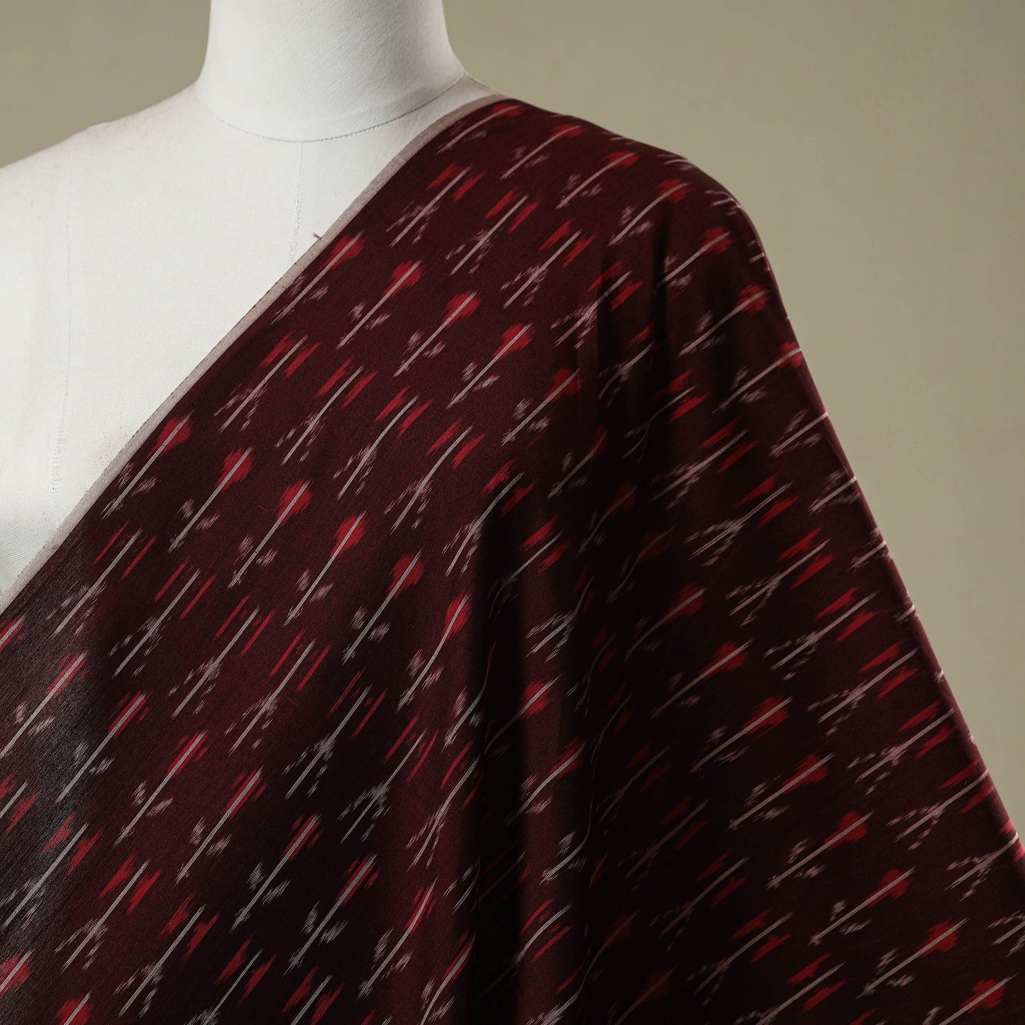 Mercerised cotton pochampally ikat fabric 15 - handcrafted