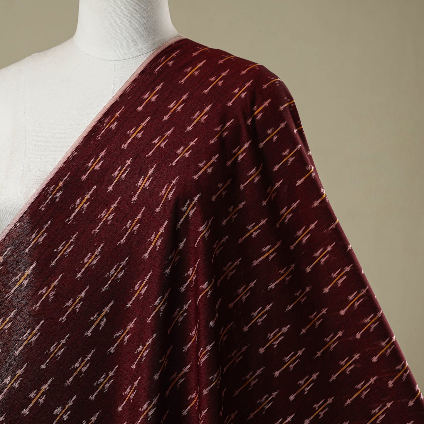 Mercerised cotton pochampally ikat fabric 17 - handcrafted