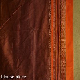 Maroon - mercerized cotton ilkal saree with border 11