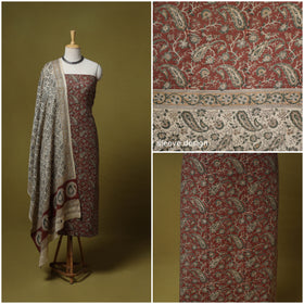 Merino wool pedana kalamkari 3pc unstitched dress material