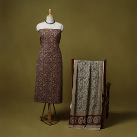 Merino wool pedana kalamkari 3pc unstitched dress material