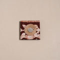 Mirror work handmade fabart jute magnet 01 - handcrafted