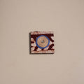 Mirror work handmade fabart jute magnet 31 - handcrafted