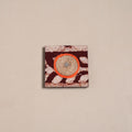 Mirror work handmade fabart jute magnet 38 - handcrafted
