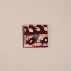 Mirror work handmade fabart jute magnet 38 - handcrafted