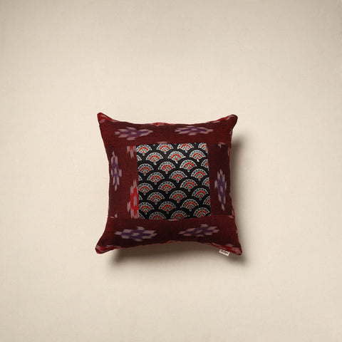 Modal silk patch pochampally ikat cushion cover 02