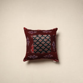 Modal silk patch pochampally ikat cushion cover 02