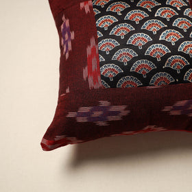 Modal silk patch pochampally ikat cushion cover 02