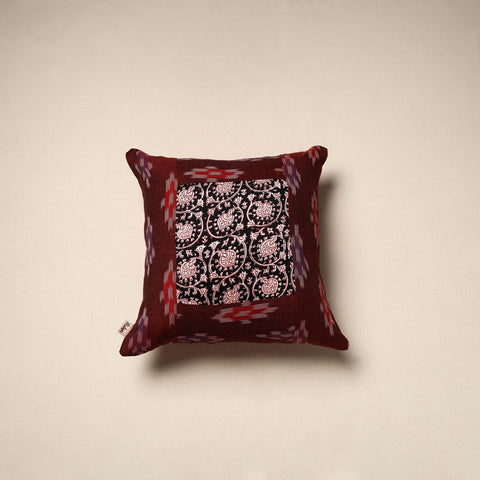 Modal silk patch pochampally ikat cushion cover 12