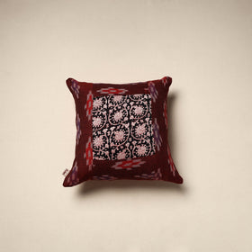 Modal silk patch pochampally ikat cushion cover 12