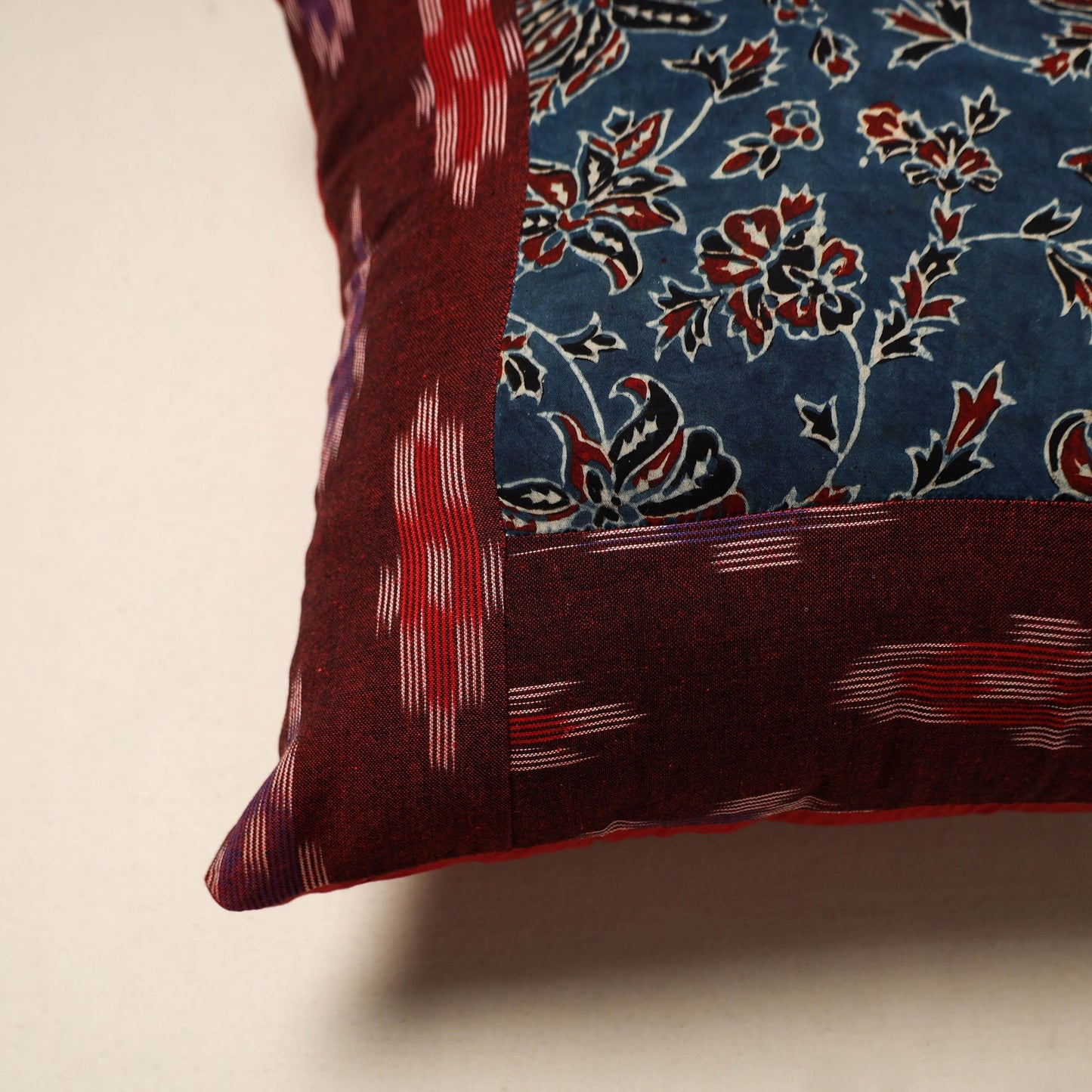 Modal silk patch pochampally ikat cushion cover 22