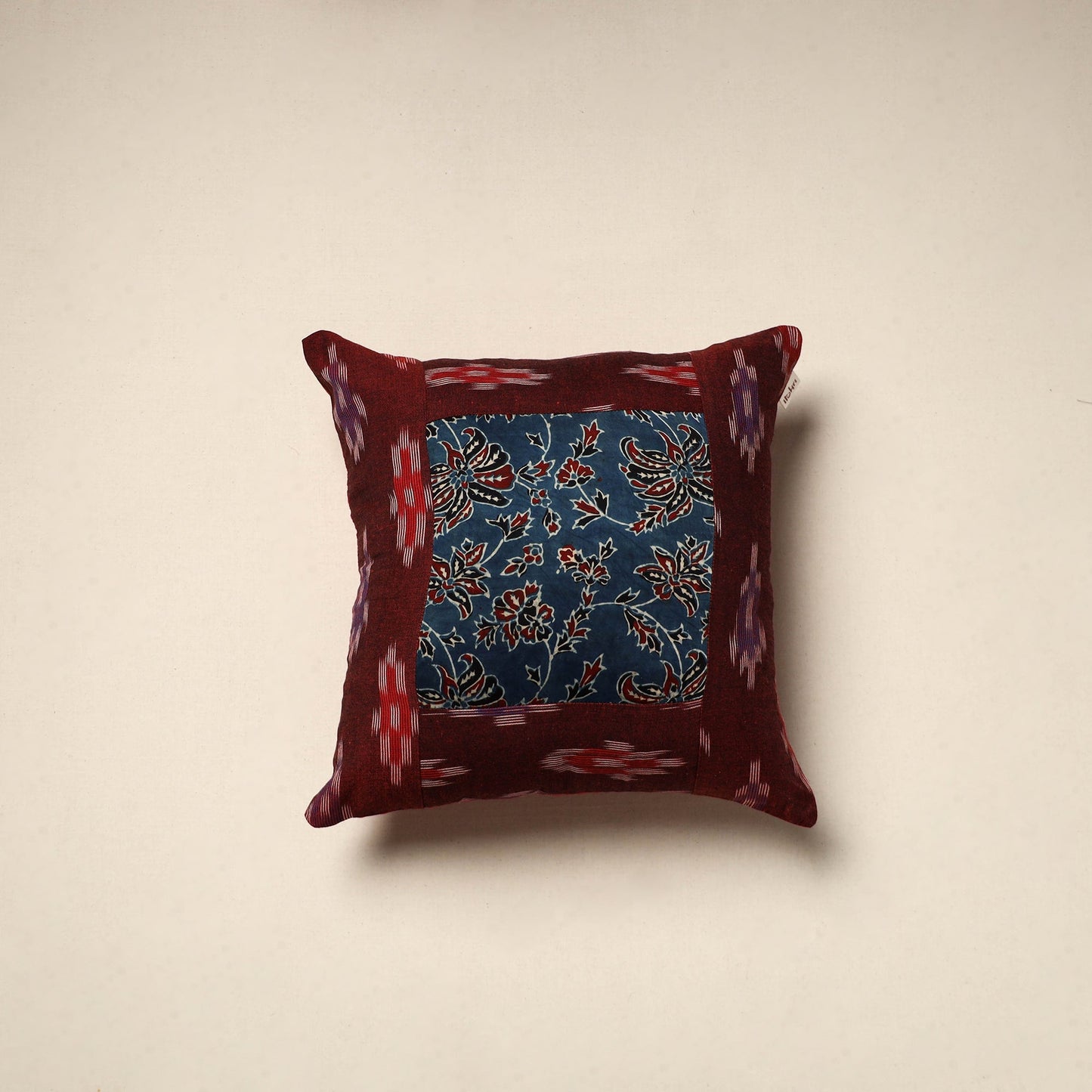 Modal silk patch pochampally ikat cushion cover 22